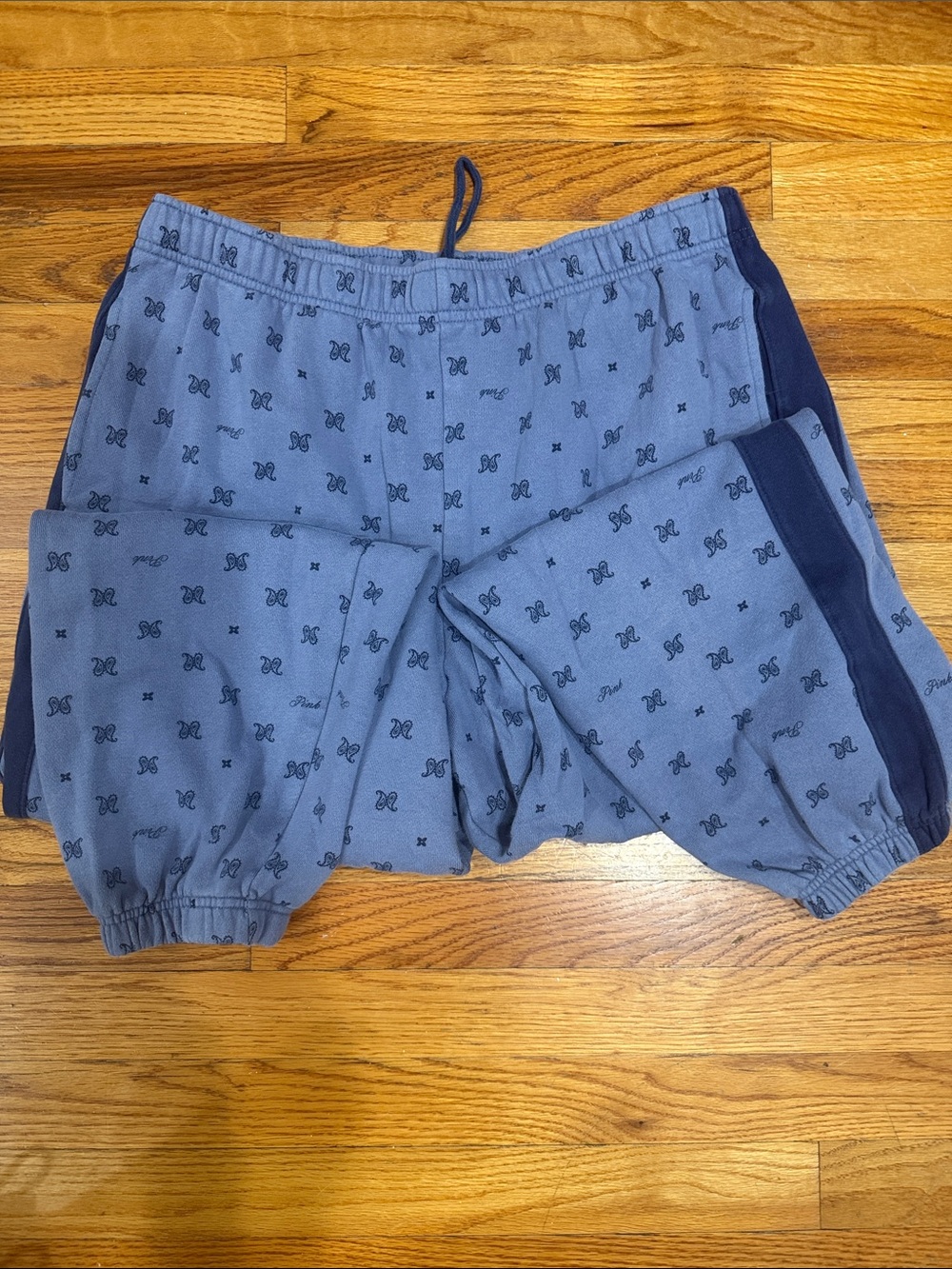 Blue Printed Lounge sweat pants pink